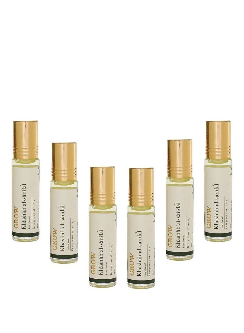 جاد مجموعة عطور رول اون نمو خشب الصندل ساندل وود للجنسين من جاد - 6 قطع - 10 مل - Image 2